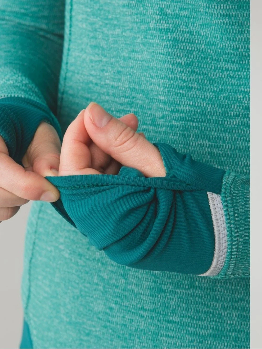Lululemon Runderful 1/2 Zip Mini Check Pique Hunter Green Pullover